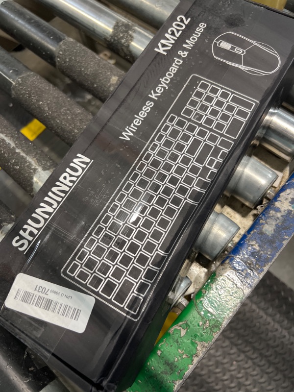 Photo 1 of Wireless Keyboard and Mouse Rechargeable, 2.4G Cordless Slim Compact Keyboard and Ergonomic Silent Computer Mouse with Side Button, 3 DPI Adjustable Up to 2400 DPI, for Windows PC Laptop - Black Gray