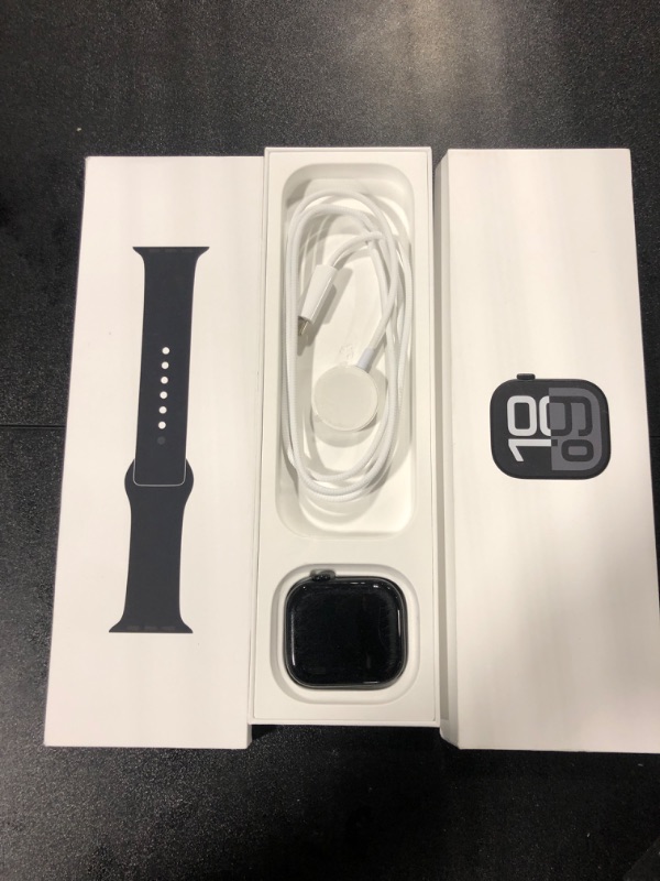 Photo 5 of **FOR PARTS ONLY** **SCREEN IS DAMAGED**Apple Watch Series 10 [GPS 46mm case] Smartwatch with Jet Black Aluminium Case with Black Sport Band - M/L. Fitness Tracker, ECG App, Always-On Retina Display, Water Resistant