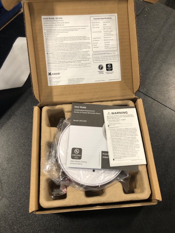 Photo 1 of Kidde  & Carbon Monoxide Detector, AA Battery Powered, LED Warning Light Indicators