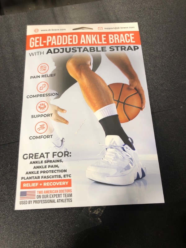 Photo 2 of DR. BRACE ELITE Ankle Brace with strap (Black, X-Large)