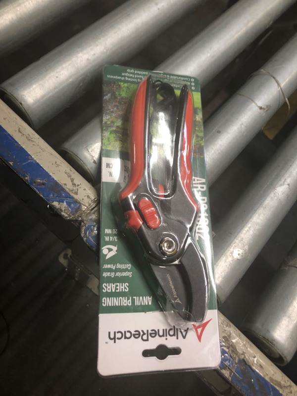 Photo 2 of AlpineReach Anvil Pruning Shears for Gardening, Sharp Ergonomic Pruners, Heavy Duty High Carbon Steel Blade Plant Cutting Clippers, Adjustable Soft Handle for Small & Large Hands, Secateurs, Gift