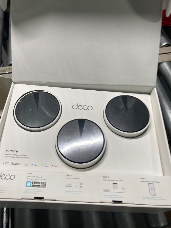 Photo 1 of TP-Link Deco AX3000 WiFi 6 Mesh System(Deco X55) - Covers up to 6500 Sq.Ft. , Replaces Wireless Router and Extender, 3 Gigabit ports per unit, supports Ethernet Backhaul (3-pack)