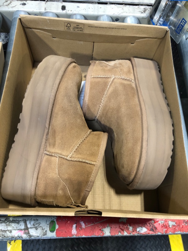 Photo 3 of UGG Women's Classic Ultra Mini Platform Boot, Chestnut, 8