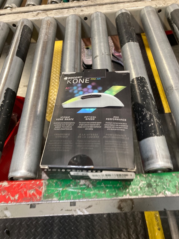 Photo 1 of ROCCAT Kone Pro Air Gaming PC Wireless Mouse, Bluetooth Ergonomic Performance Computer Mouse with 19K DPI Optical Sensor, AIMO RGB Lighting & Aluminum Scroll Wheel, 100+ Hour Battery Life, White