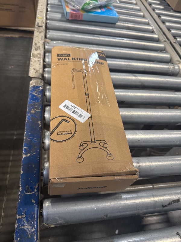 Photo 1 of Rehand Quad Cane, Walking Cane with Ergonomic Handle Ever and Graceful 4-Pronged Base for Extra Stability, Adjustable Walking Sticks for Right or Left Handed Men & Women and Seniors [Blue]