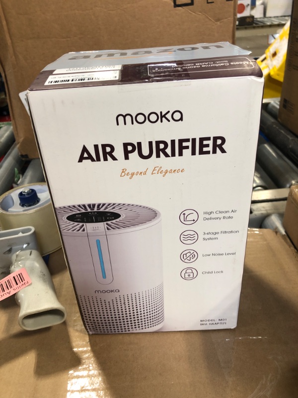 Photo 2 of Air Purifiers for Bedroom Home 430 Sq.Ft, MOOKA H13 HEPA Filter Small Portable Air Purifier with USB Cable Fragrance Sponge for Smokers Pollen Pets Dust Odors, Desktop Air Cleaner for Car RV, M01