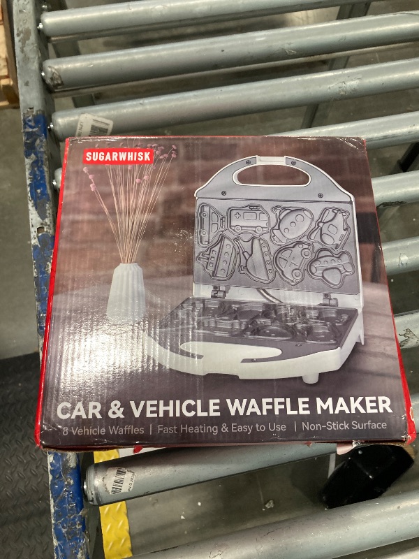 Photo 2 of ****USED***
SugarWhisk Car Waffle Maker for Kids, Halloween & Christmas Mini Waffle Maker, 8 Fun Vehicle Shaped Mini Pancake Maker, Non Stick Surface, Excellent Gift, White