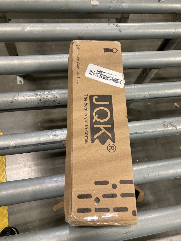 Photo 1 of JQK Spring Loaded Sliding Bolt Latch, Heavy Duty 304 Stainless Steel Thickened 4mm Door Lock Barrel Bolt, 8.6 Inch Brushed Finished, HSB500