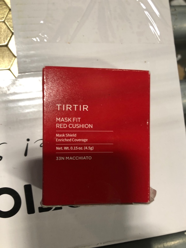 Photo 2 of [*Mini Size*] TIRTIR Mask Fit Red Cushion Foundation | Full coverage, Weighless, Skin fit, Satin Glow Finish, Korean cushion foundation (#33N Macchiato, 0.15 Fl Oz)