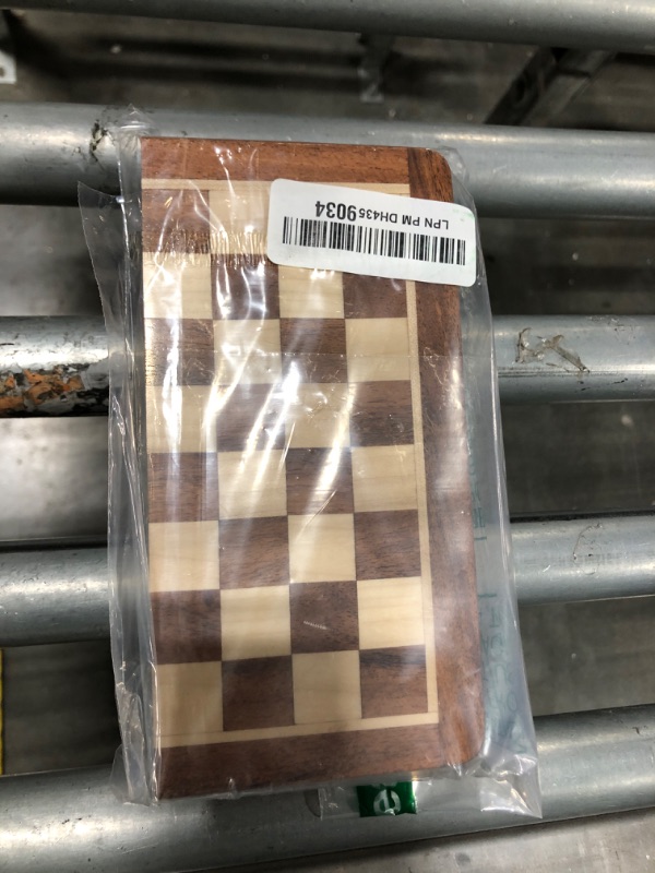 Photo 1 of ChessBazar Magnetic Travel Pocket Chess Set - Staunton 7x7 Inch Folding Game Board - Handmade in Fine Rosewood - 2 Players, Age 14+