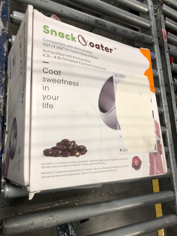 Photo 3 of Aieve Snack Coater Compatible with KitchenAid Tilt-Head Stand Mixer for Making Chocolate Covered Almonds, Pistachio, Peanut, Freeze Dried Strawberry, Raisin, Macadamia Nuts and Blueberry