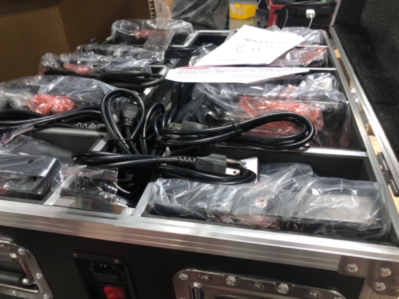 Photo 1 of 6 Light Pack Black, 6 RGBWA+UV Wireless DMX Par Lights, Rechargeable, Includes Charging Road Case and Remotes, Up to 36 Hour Battery Life, Perfect for Mobile DJs and Venues