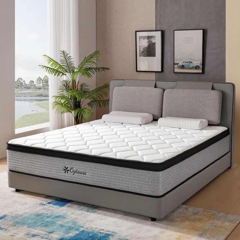 Photo 1 of 0 Inch Full Size Hybrid Mattresses in a Box Medium Firm Memory Foam and Individual Pocket Springs