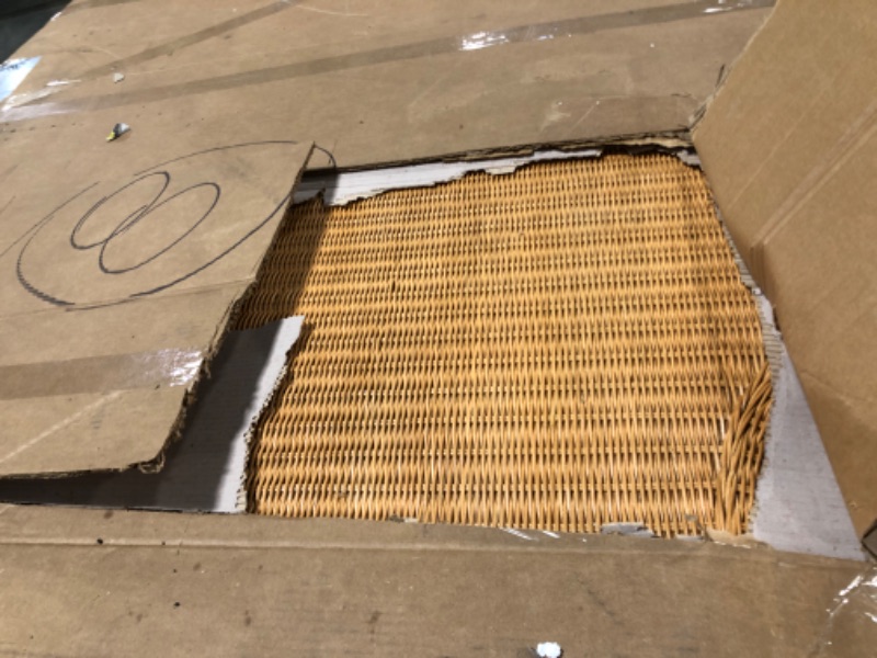Photo 1 of bali & pari Melanie Natural Rattan Standalone Headboard, Queen, Light Honey