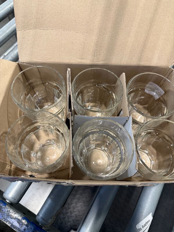 Photo 1 of ***3 glasses only*** Bormioli Rocco Rock Bar Stackable Beverage, Set Of 6 Dishwasher Safe Drinking Glasses For Soda, Juice, Milk, Coke, Beer, Spirits – 12.5oz Durable Tempered Glass Water Tumblers For Daily Use