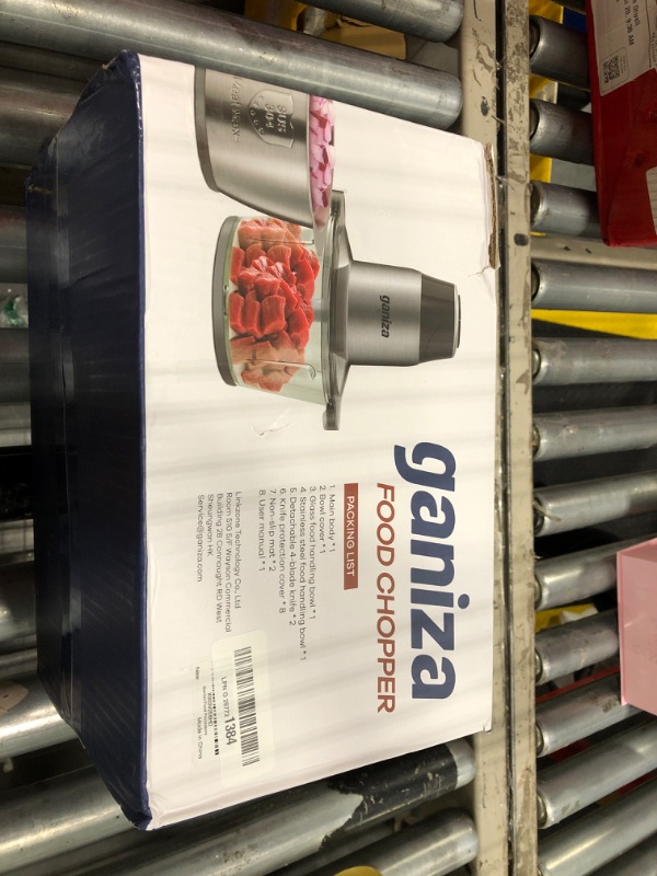 Photo 1 of GANIZA Food Processors, Electric Food Chopper with Meat Grinder & Vegetable Chopper - 2 Bowls (8 Cup+8 Cup) with Powerful 450W Copper Motor - Includes 2 Sets of Bi-Level Blades for Fruits/Meat/Nuts