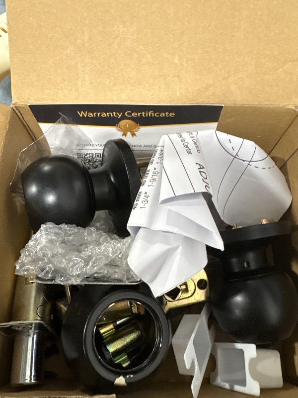 Photo 1 of **USED
88Exterior Door Knobs Exterior Door Lock Set with Deadbolt, Single Cylinder Deadbolt Door Locks with Keys, Keyed Alike,Matte Black Door Knob and Deadbolt(1Pack)   