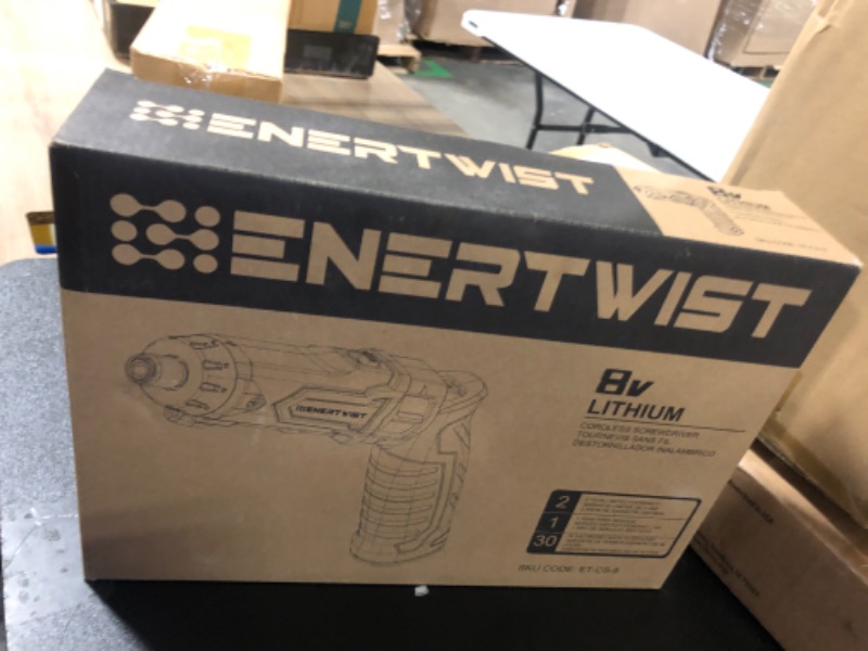 Photo 1 of ENERTWIST Cordless Screwdriver, 8V Max 10Nm Electric Screwdriver Rechargeable Set with 82 Accessory Kit and Charger in Carrying Case, 21+1 Cluth, Dual Position Handle, LED Light, ET-CS-8