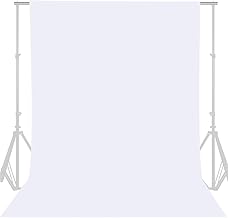 Photo 1 of  White Backdrop Background for Photography Photo Booth Backdrop for Photoshoot Background Screen Video Recording Parties Curtain 7x5 ft