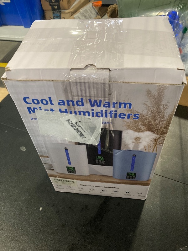 Photo 1 of 6L Humidifiers for Bedroom Large Room Home, Cool and Warm Humidifiers for Baby and Plants Mist Top Fill Desk Humidifiers Essential Oil Diffuser, Quiet with Adjustable Mist,360°Nozzle-Black