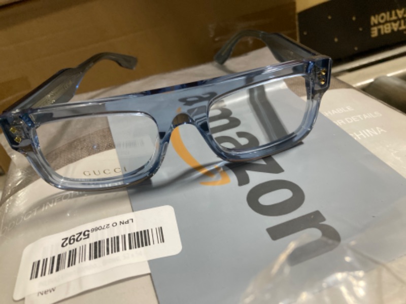 Photo 3 of Gucci GG1085O Transparent Light Blue 52/21/145 men Eyewear Frame