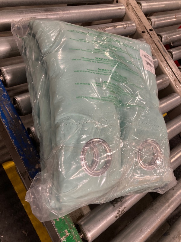 Photo 1 of NICETOWN Aqua Blue 100% Blackout Curtain Set, Thermal Insulated & Energy Efficiency Window Draperies for Guest Room, Full Shading Panels for Shift Worker and Light Sleepers, 52W x 102L, 2 PCs