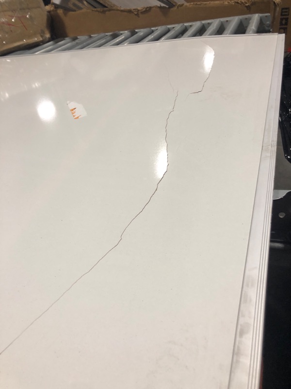 Photo 4 of ***Whiteboard only, no hardware for set up*** ***Damage in last pictures*** ***Stock photo is a similar item*** 48" x 95" Whiteboard