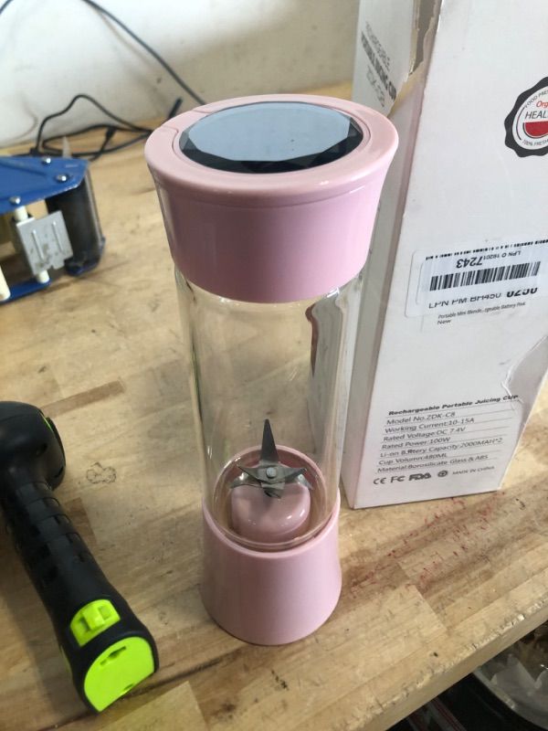 Photo 1 of Toycol Portable Blender, Mini Personal Size Blenders for Smoothies and Shakes,Travel Juicer Cup Smoothie Maker with Updated 6 Blades USB Rechargeable Fruit Mixer with 4000mAh Battery16Oz Pink
