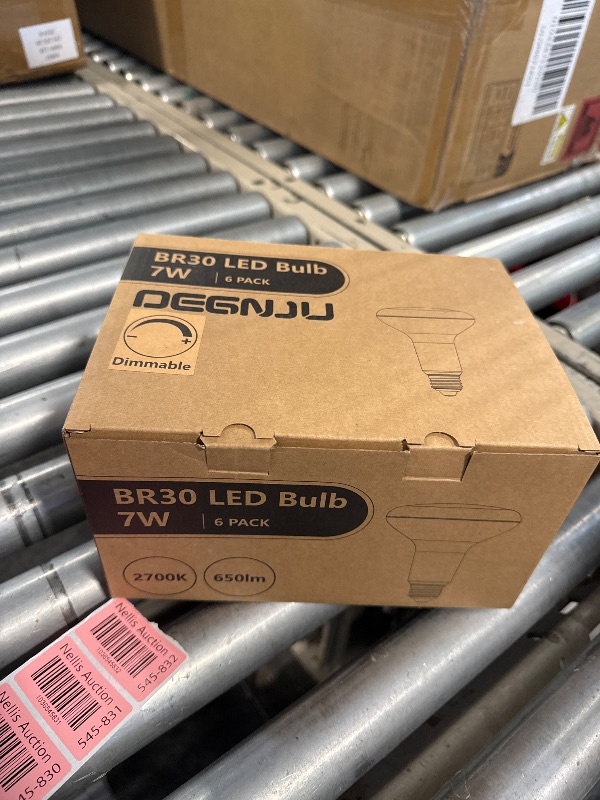 Photo 1 of DEGNJU 6 Pack BR30 LED Recessed Light Bulb, Dimmable Indoor Flood Light Bulbs CRI80 7W Equivalent 65W 2700K Soft White 650 Lumens, 15000 Lifetime Hours E26 Base LED Can Light Bulb, Flicker-Free