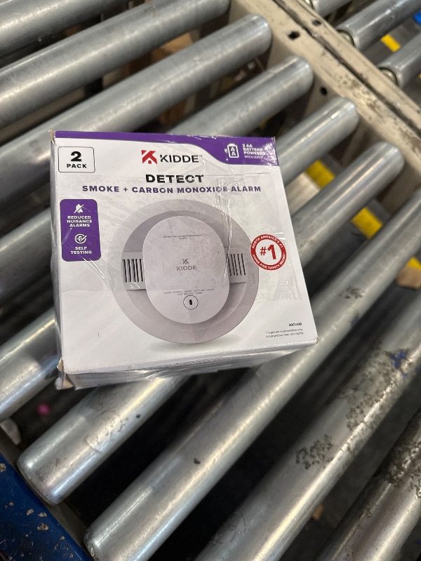 Photo 1 of Kidde  & Carbon Monoxide Detector, AA Battery Powered, LED Warning Light Indicators, 2 Pack