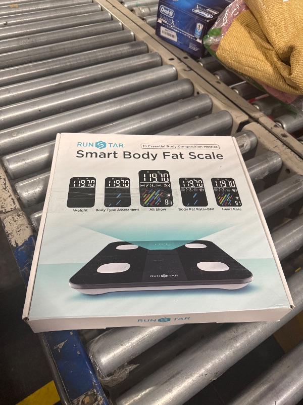 Photo 1 of Runstar Smart Scale for Body Weight and Fat Percentage, High Accuracy Digital Bathroom Scale with Large Display for BMI Heart Rate 15 Body Composition Analyzer Sync with Fitness App 400lb