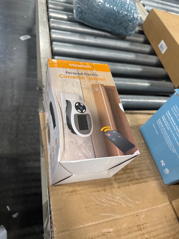 Photo 1 of 450W Space Heater, Remote Wall Outlet Electric Space Heater as Seen on TV with Adjustable Thermostat and Timer and Led Display, Compact for Office Dorm Room