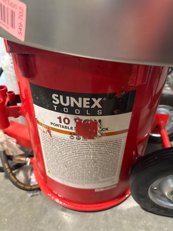 Photo 5 of **MISSING HANDLE** SUNEX TOOLS 6710 10-Ton, Portable, Air Lift Jack