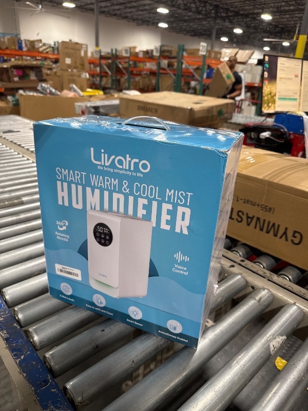 Photo 3 of ***unable test due to require APP control*** Livatro 6L Smart Humidifier for Large Room, Warm & Cool Mist with Top Fill Design, Alexa & App Control, Essential Oil Compatible, Ideal for Bedroom and Plants