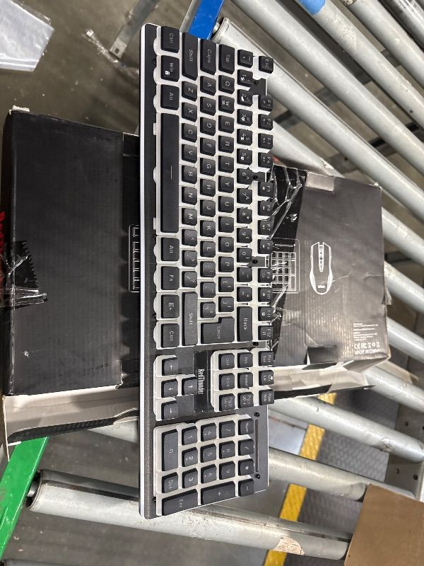 Photo 1 of RedThunder K10 Wireless Gaming Keyboard and Mouse Combo, RGB Backlit Rechargeable 3800mAh Battery, Mechanical Feel Anti-ghosting Keyboard with Pudding Keycaps + 7D 3200DPI Mice for PC Gamer (Black)