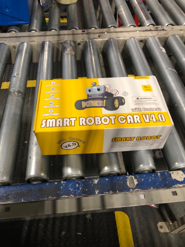 Photo 1 of ELEGOO UNO R3 Smart Robot Car Kit V4 for Arduino Robotics for Kids Ages 8-12 12-16 STEM Science Kits Coding Gifts for 8 9 10 11 12 13 14 15 16 Year Old Boys Girls Teens Cool Engineering Building Toys