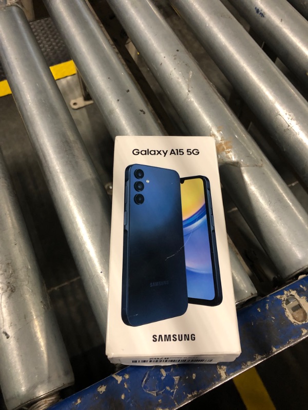 Photo 2 of **DOES NOT TURN ON-SELLING FOR PARTS ONLY**SAMSUNG Galaxy A15 5G A Series Cell Phone, 128GB Unlocked Android Smartphone, AMOLED Display, Expandable Storage, Knox Security, Super Fast Charging, US Version, 2024, Blue Black