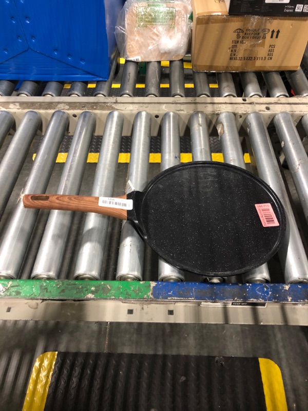 Photo 2 of **MISSING CREPE ROLLER**ESLITE LIFE 11 Inch Crepe Pan with Spreader, Nonstick Ceramic Flat Skillet Dosa Tawa Comales Para Tortillas Pancake Pan, PTFE & PFOA Free, Black