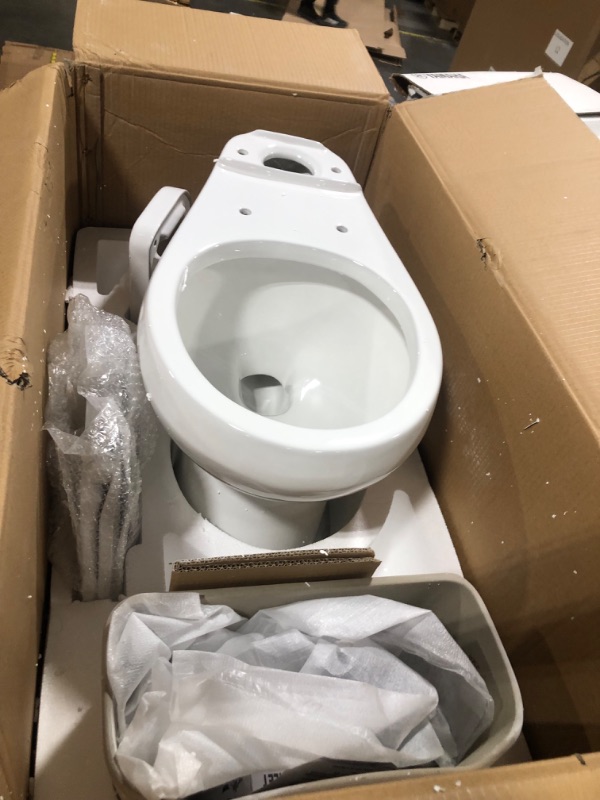 Photo 3 of **SIMILAR ITEM**

Extra Tall Toilet 21 Inch - High Toilet for Seniors, Round Bowl Toilet Single Flush 1.28 GPF, Comfort Bowl Height Toilet for Small Bathroom, White Porcelain Toilet Two Piece, 12” Rough In