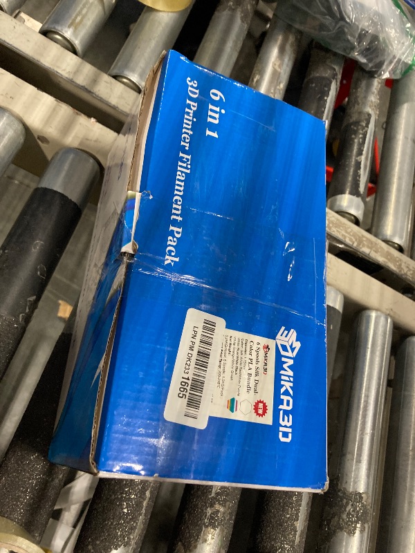 Photo 1 of MIKA3D Dual Color 1.75mm 3D Printer Filament Bundle, 3D Printing Silk PLA 6 Spools Pack, Silk White Red, White Orange, White Green, White Blue, White Purple, White Black, 3D PLA 250g X 6 Spools