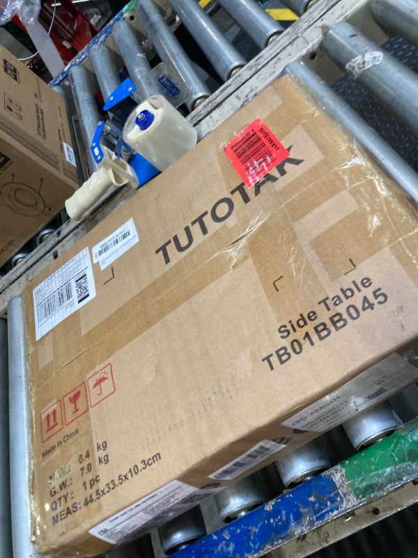 Photo 1 of TUTOTAK Record Player Stand, Record Storage Table, End Table with Vinyl Holder Display Shelf, Side Table, Turntable Stand, Nightstand V1TB01BB045