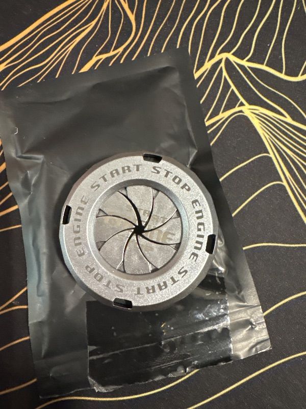 Photo 1 of Zufoty Push Start Button Cover, Car Start Engine Button Cover, Car Ignition Key Switch Cover, Spin Ignition Protective Cover, Engine Start Stop Button Cover Car Interior Accessories Fits Most Cars