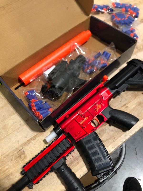 Photo 1 of EagleGrove Automatic Sniper Rifle, Electric Soft Bullet Toy Gun for Boys with 60 Dart Bullets, 3 Modes Realistic Toy Foam Blasters Guns, Christmas Birthday Gifts for Kids Adults Age 6+ Red