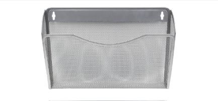 Photo 1 of ***FINAL SALE, NO RETURNS, PARTS ONLY, single organizer ***EasyPAG Mesh Hanging Wall File Organizer Single Pocket Wall Mounted File Holder Mail Organizer for Office, Home and School, Silver