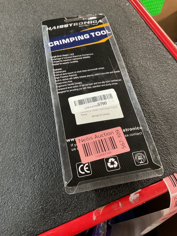 Photo 1 of Haisstronica Crimping Tool for Non-Insulated Open Barrel Terminals Receptacles,AWG 20-10 Ratchet Wire Crimper Tool,Wire Terminal Crimper HS-5327