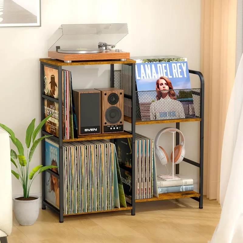 Photo 1 of ***STOCK PHOTO REFERENCE ONLY***Record Player Stand, Turntable Stand with Vinyl Storage Holds up to 300+ Albums, Storage Cabinet for Vinyl Records, Record Player Table for Living Room