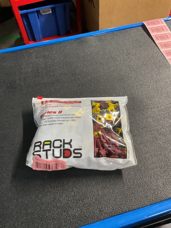 Photo 1 of Rackstuds R100 II - Server Rack Screws for Server Rack Rails 19" Square Punched Vertical Rails, Perfect Cage Nut Replacement, Rack Nuts, Rack Studs Rack Mount Screws - Red 100-Pack 2.22mm/0.086