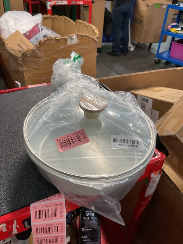 Photo 1 of SENSARTE Nonstick Ceramic Saute Pan 10-Inch, Non-toxic Deep Frying Pan Skillet with Lid, Healthy Jumbo Cooker, Stay Cool Handle, Induction Compatible, PFOA & PFAS Free