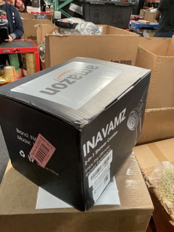 Photo 1 of Shower Head with Handheld High Pressure: INAVAMZ Hand Held Shower Head & Rain Shower Head 2-IN-1 Shower Head with 59" Rotatable Stainless Steel Hose, Shower Trim Systems