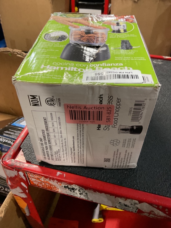 Photo 1 of Hamilton Beach Electric Vegetable Chopper & Mini Food Processor, 3-Cup, 350 Watts, for Dicing, Mincing, and Puree, Black (72850)